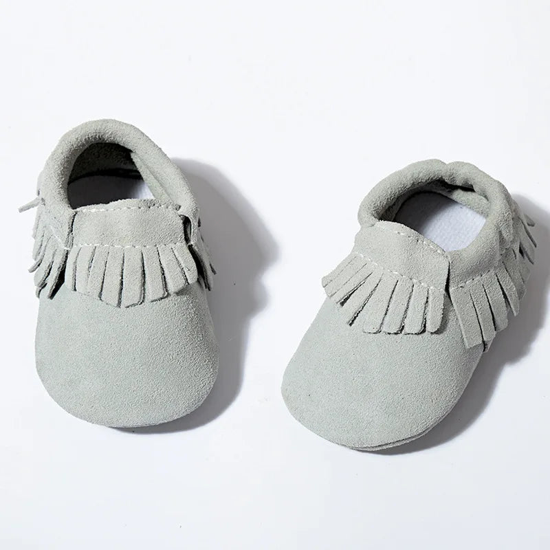 Tassel Tots Suede Moccasins