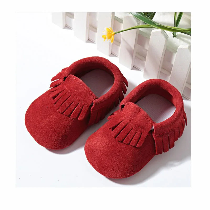 Tassel Tots Suede Moccasins