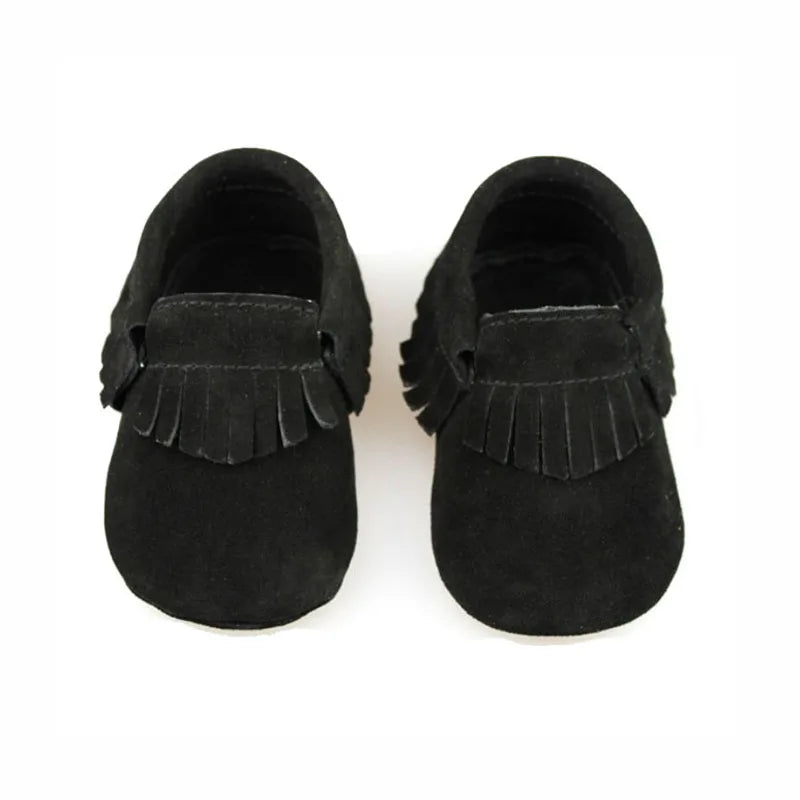 Tassel Tots Suede Moccasins