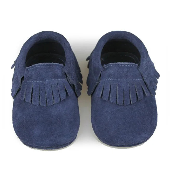 Tassel Tots Suede Moccasins